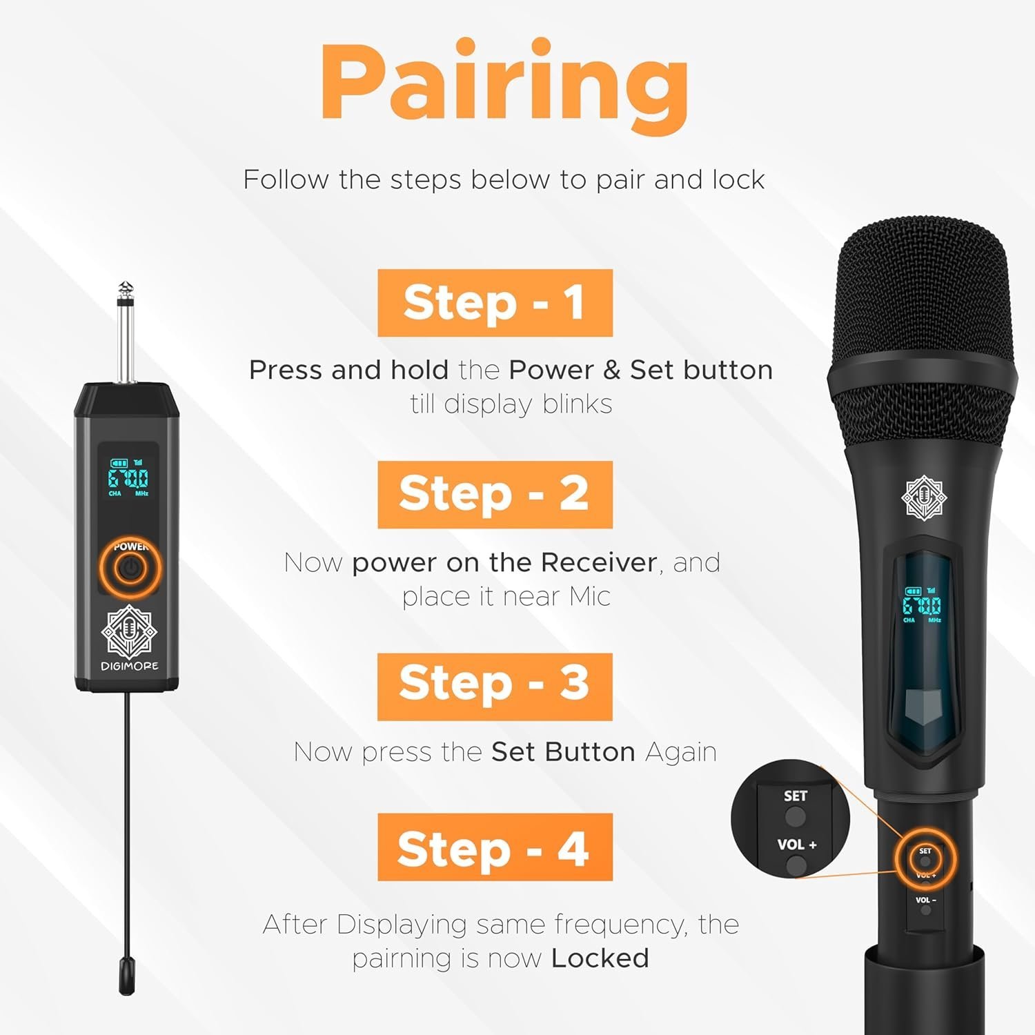 5_711EaHB7jhL._SL1500_.jpg Digimore D 340 Pro UHF Wireless Microphone