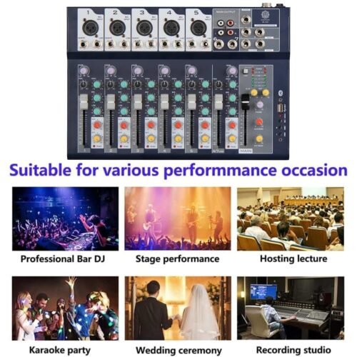 Digimore D 255 7 Channel Audio Mixer with USB & Phantom Power