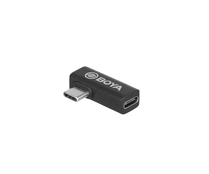61D7sGAnwrS._SX679_.jpg BOYA by-K5 Right-Angle USB-C Adapter, 90-Degree Male-to-Female Type-C Adapter