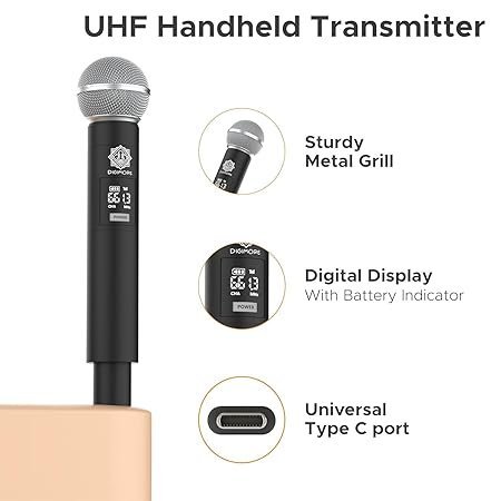 Digimore D 385 4 Channel UHF Wireless Microphone System