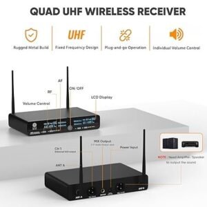 Digimore D 395 LL UHF Wireless Microphone System with 2 Lavalier Mics