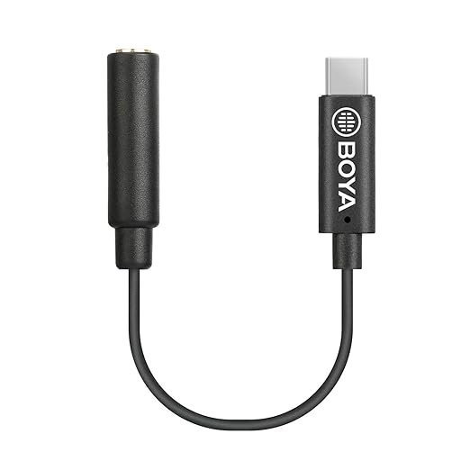 Boya Mic BOYA BY-K6 3.5mm TRS Female to Type-C Male Audio Adapter for DJI OSMO POCKET