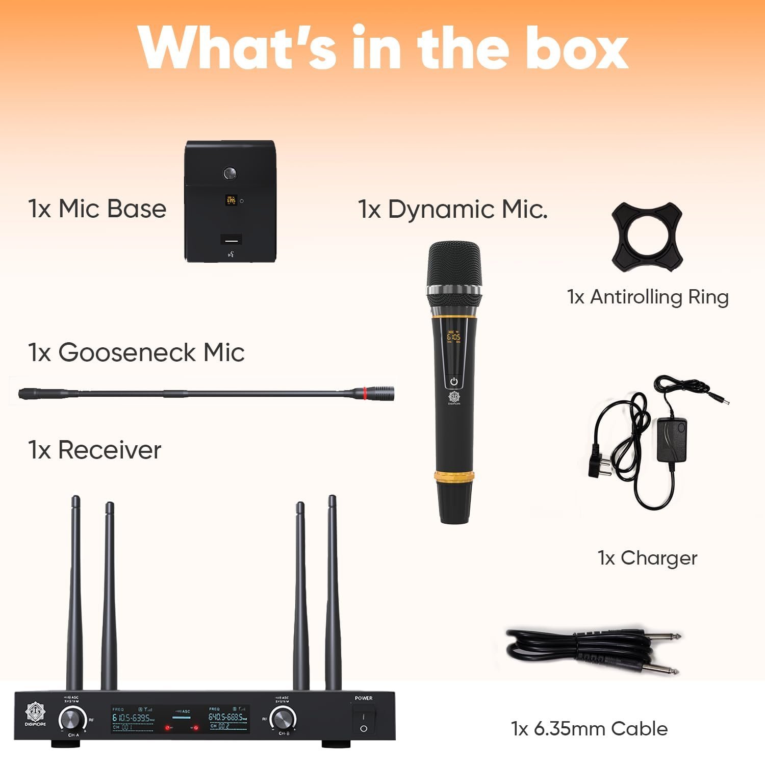 Digimore D 620 UHF Wireless Desktop Gooseneck Microphone
