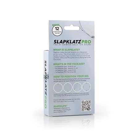 61SJn9xMieL._SY450_.jpg Slapklatz 12 SlapKlatz PRO Gel Pads w/PRO case - Clear
