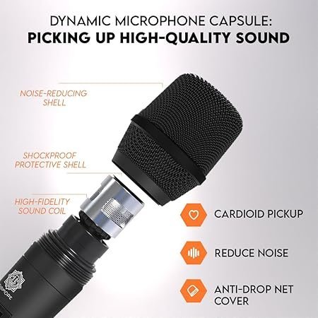 Digimore D-390 UHF Wireless Microphone System with Dual Handheld Mics