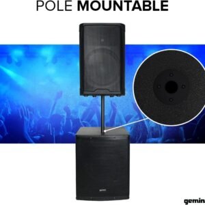 Gemini Sound ZRX-S18P 18" Inch Woofer Professional DJ PA Systems Active Powered Subwoofers with 1600W Watts Class D Digital