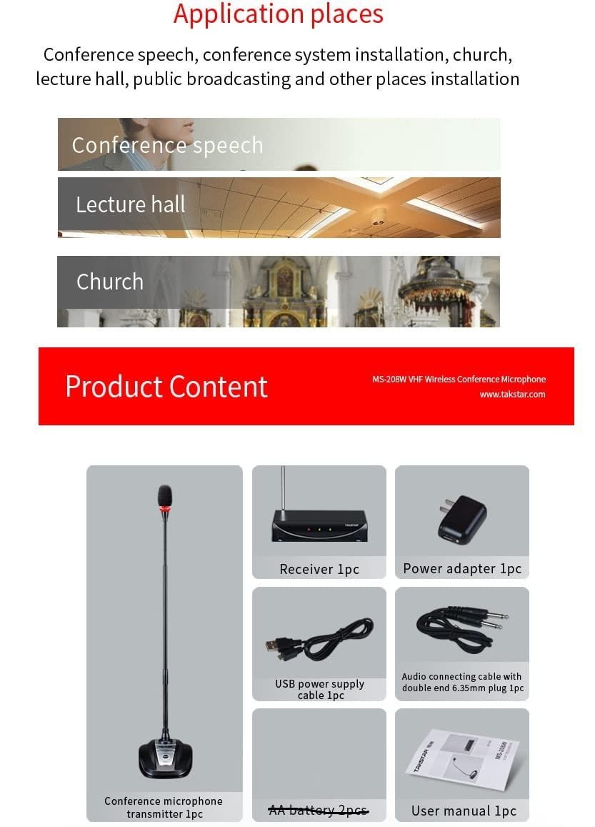 Takstar Ms-118 Table Conference Microphone Desktop Microphone Broadcast Lecture Microphone With Switch