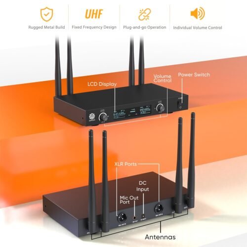 Digimore D390 Dual UHF Wireless Microphone - Discontinued Product