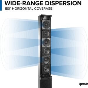 Gemini Sound WRX-843 Professional Audio Bluetooth 78" Inch Tall Column Line Array PA Speakers, 8" Inch Subwoofer, 3000W Watts