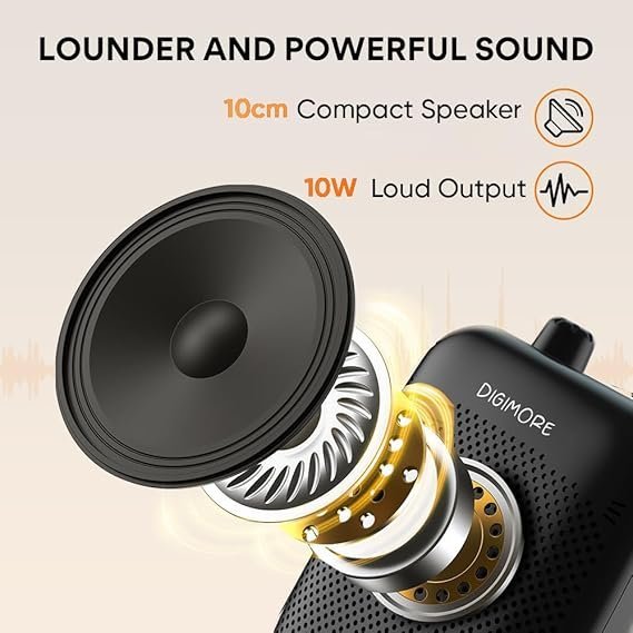 Digimore D-1200 Voice Amplifier 10W with Bluetooth & Wired Mic