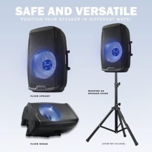 Gemini AS-2115BT-LT 2000-Watt 15-Inch Multi LED Bluetooth Loudspeaker