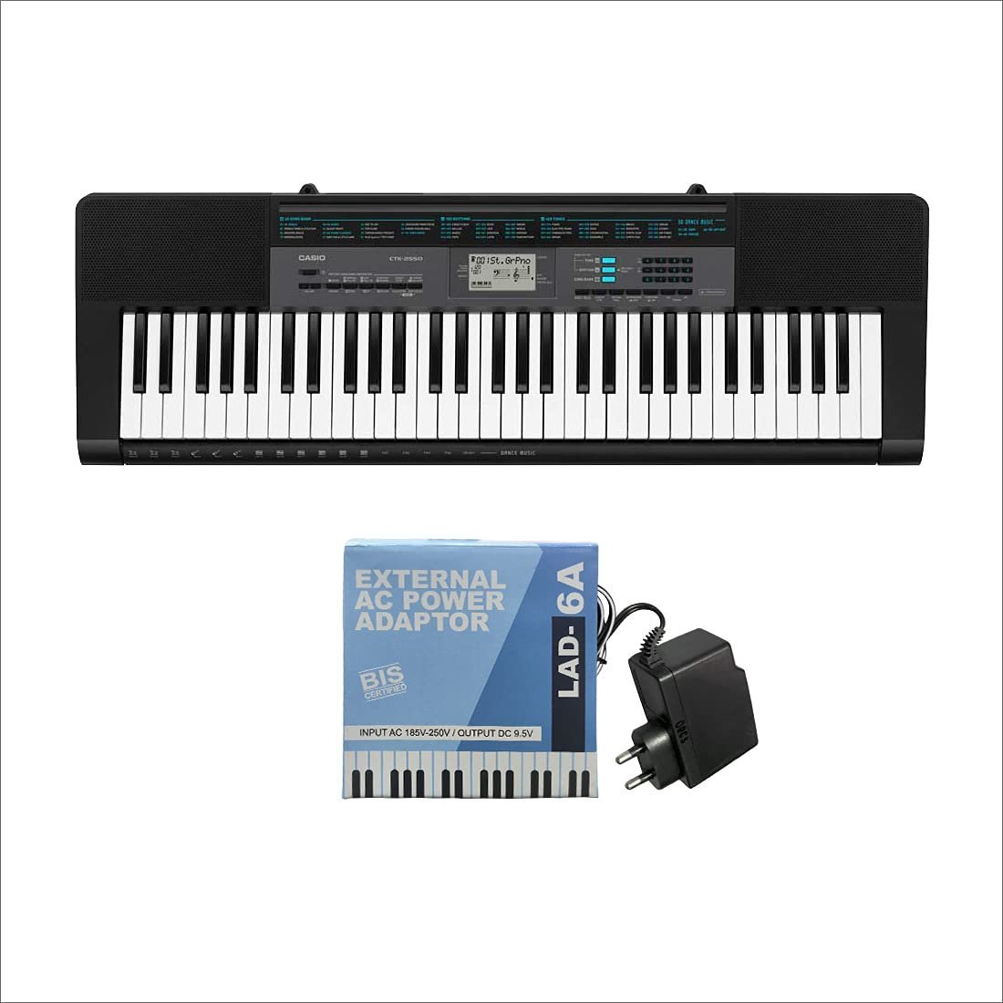 61vRctNeJ3S._SL1100_.jpg Casio CTK-2550 Standard Keyboard - Black