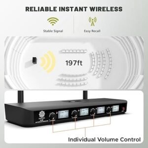 Digimore D 385 4 Channel UHF Wireless Microphone System