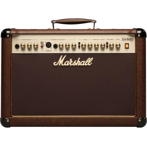 Marshall Acoustic Soloist AS50D 50 Watt Acoustic Guitar Amplifier with 2 Channels, Digital Chorus and Reverb