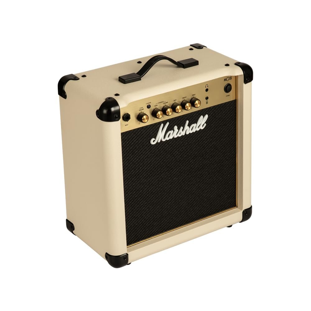 Marshall MG15GC 15-Watt Guitar Combo Amplifier Latest Version with 2 Channels - Cream
