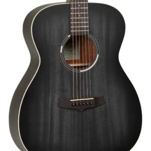 Tanglewood Blackbird Series Acoustic Guitar, 6 Strings, Orchestra Shape, Smokestack Black Satin Finish (TWBBO)
