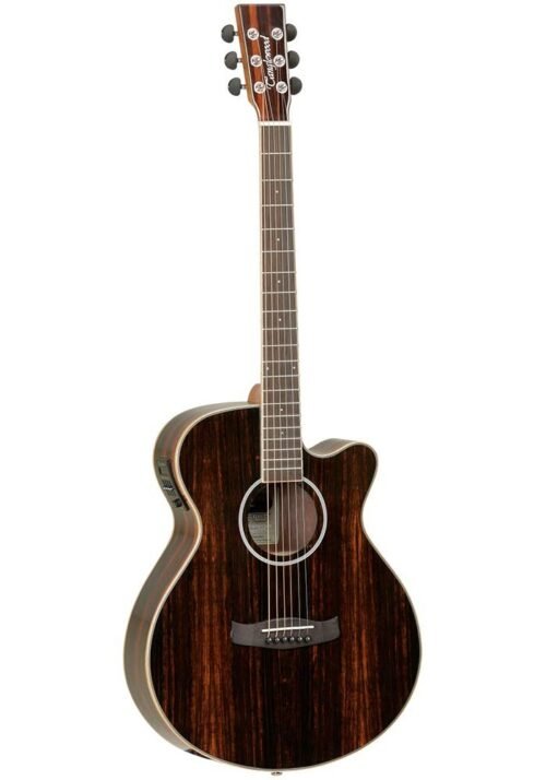 6720cc805b785f36f8f291b71d5d0e55b30a5da8157b333a57555.jpg Tanglewood DBT SFCE AEB Discovery Super Folk Electro Acoustic Guitar with Fishman Presys Pickup, Ebony Top