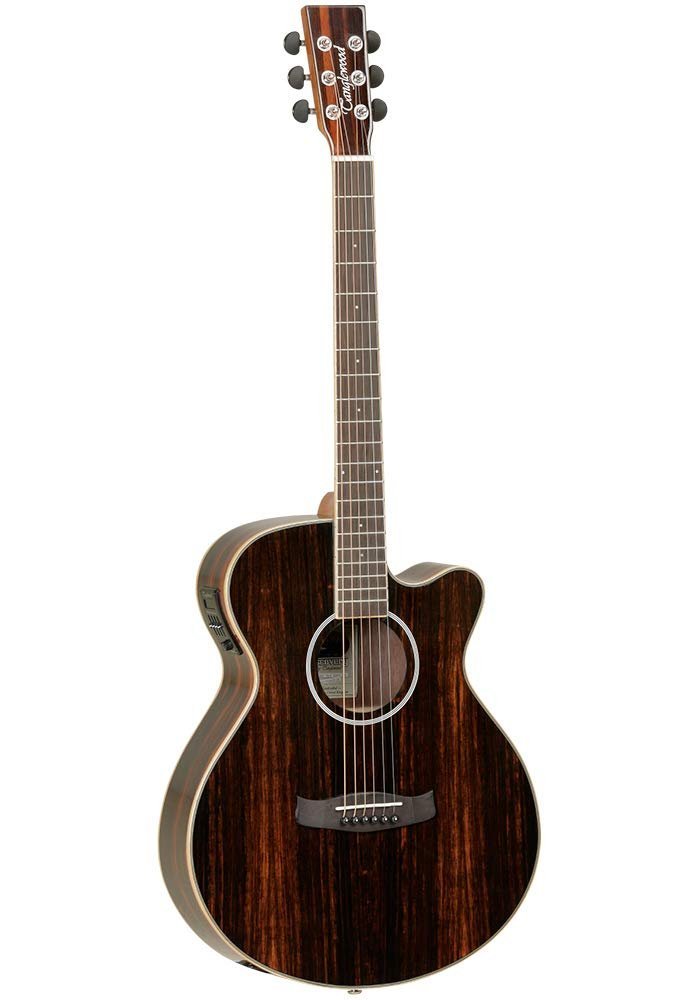 Tanglewood DBT SFCE AEB Discovery Super Folk Electro Acoustic Guitar with Fishman Presys Pickup, Ebony Top