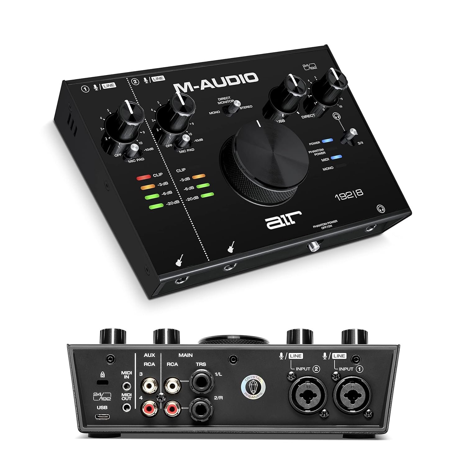M-Audio AIR 192|8 | 2-In 4-Out USB Audio/MIDI Interface with Recording Software from Pro-Tools & Ableton Live, Plus Studio-Grade FX & Instruments