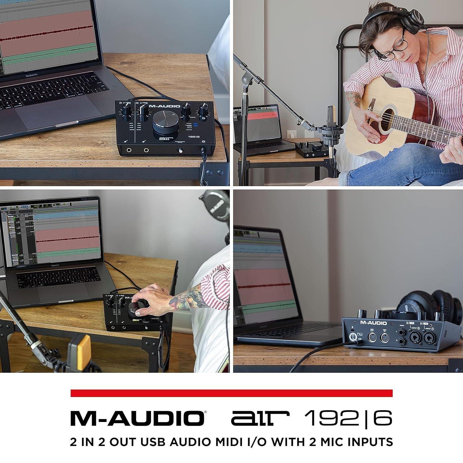 67dd31e45e507747451d267b693b1387ad253f0df155025a62f39.jpg M-Audio Air 192|4 | 2-In 2-Out Usb Audio Interface