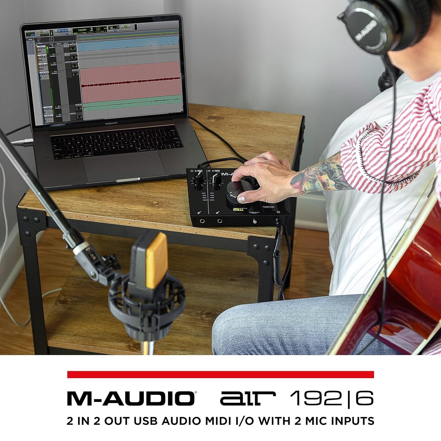 67dd31fac429eeae26f854fe53ca04e5ebebb3c97ff2a87ba3535.jpg M-Audio Air 192|4 | 2-In 2-Out Usb Audio Interface