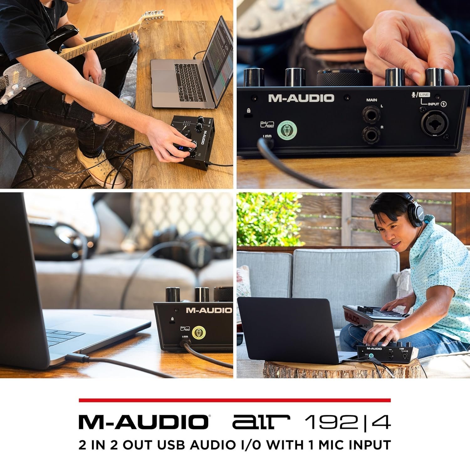 67dd32aa7d6115192a6471daeb897cbc3cc9499bf9def2b96ca37.jpg M-Audio Air 192|4 | 2-In 2-Out Usb Audio Interface