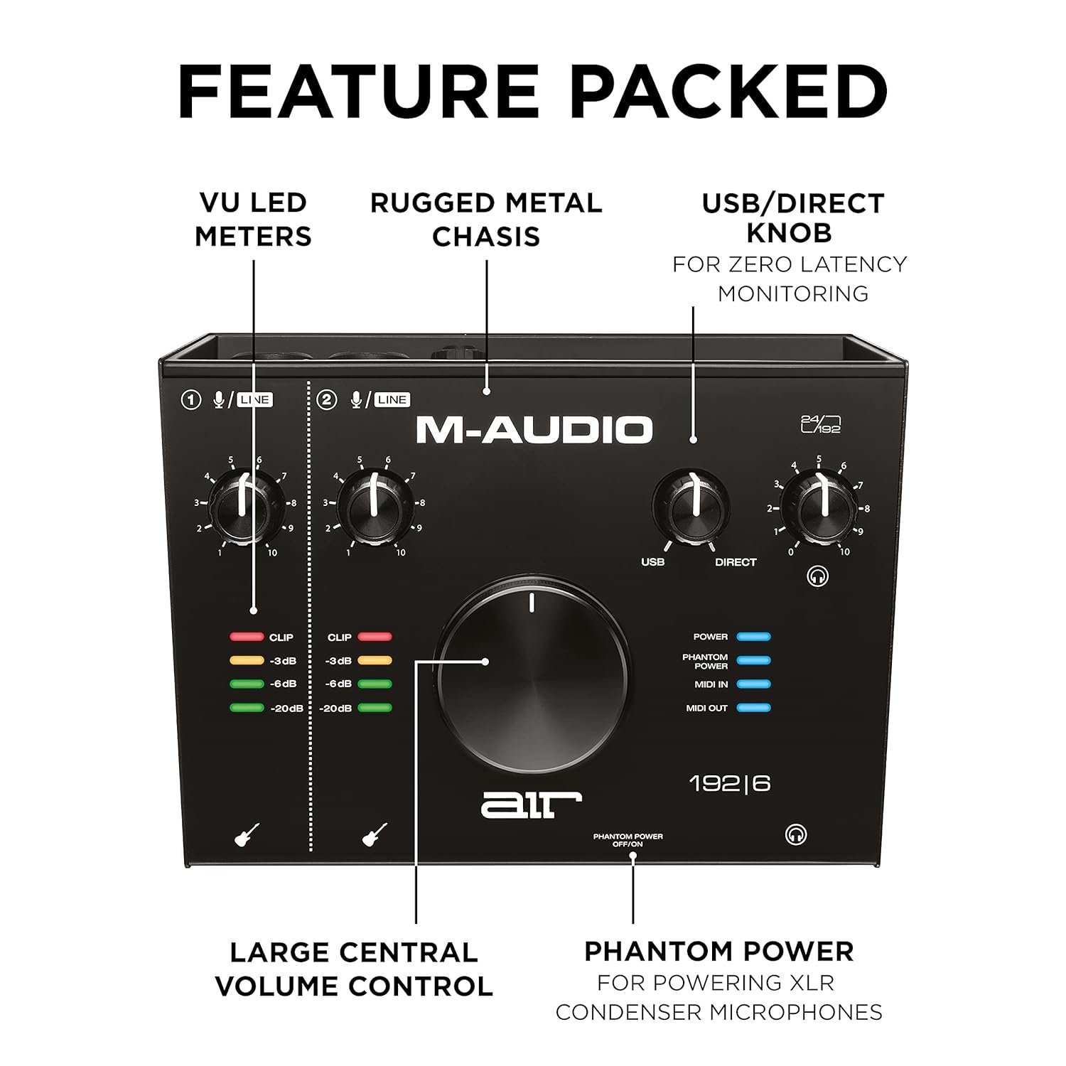 67dd33173a8a98f92e497cd88fb8e257f5108a2e3e2be4807e229.jpg M-Audio Air 192|4 | 2-In 2-Out Usb Audio Interface