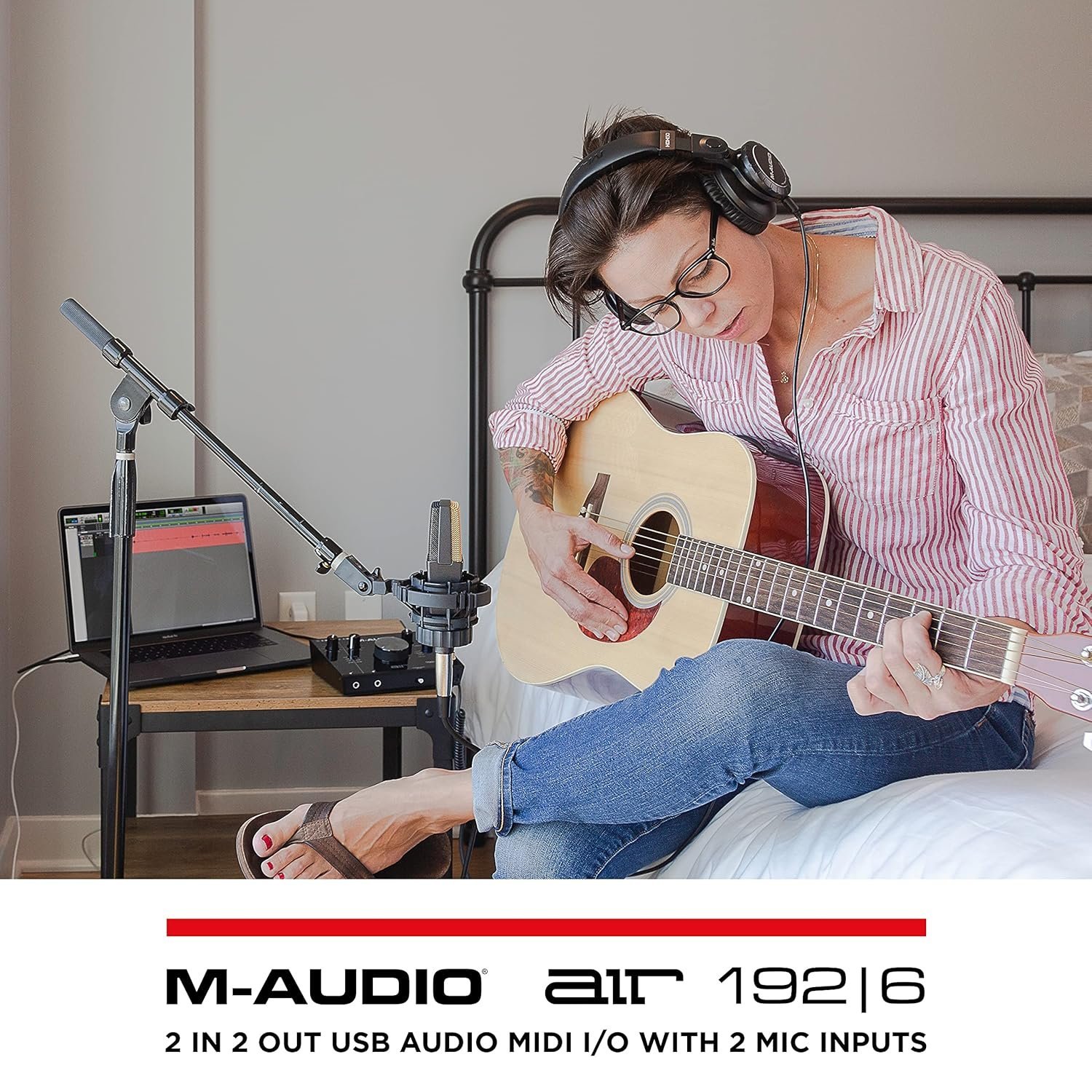67dd3325da695cabb5b5bed002a4957dbc5a8423b2439b8e00a42.jpg M-Audio Air 192|4 | 2-In 2-Out Usb Audio Interface