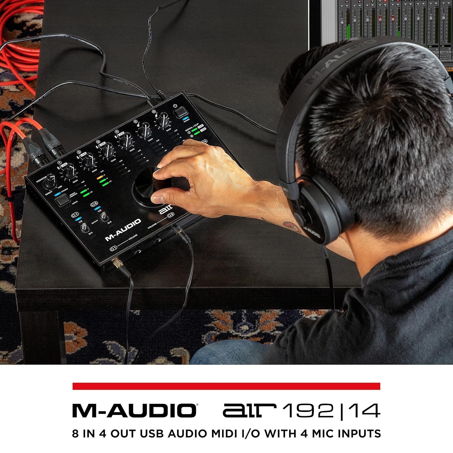 67dd336f9a1befff897a831f2a22b6cc28ca4f7cf391e35907b61.jpg M-Audio Air 192|4 | 2-In 2-Out Usb Audio Interface