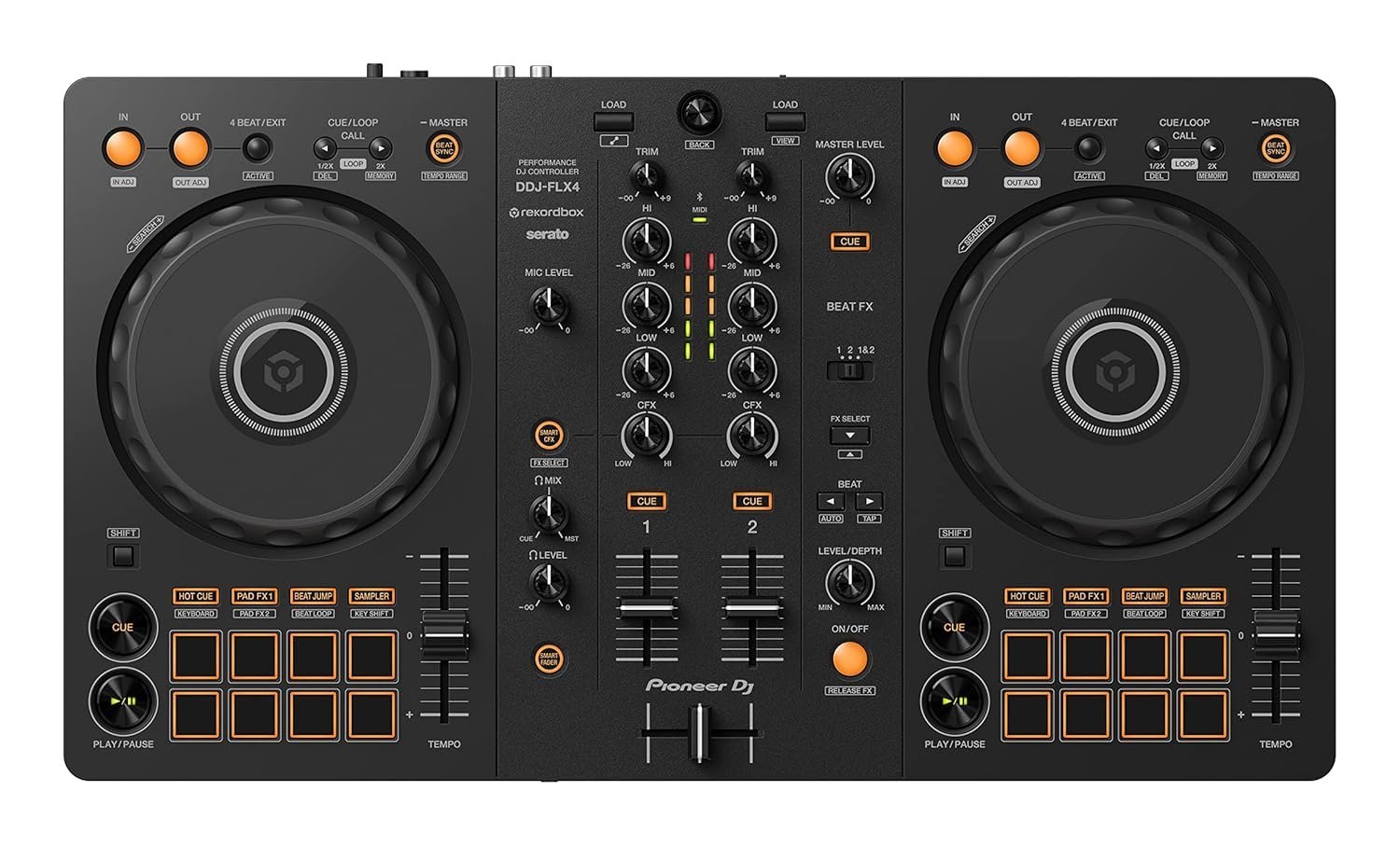 Pioneer DDJ-FLX4 2-channel DJ controller for multiple DJ applications (Black)