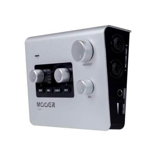 MOOER Steep Multi-platform Audio Interface for Professional Recording, MIDI in/out Stero Soud With 24bit/192 Khz Audio Ports, Support Professional App Software