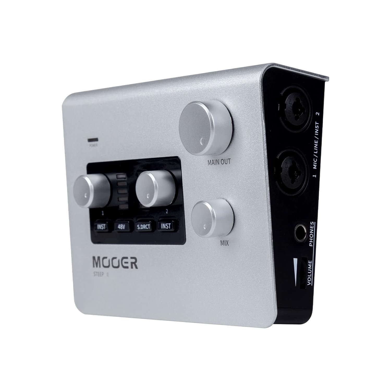 MOOER Steep Multi-platform Audio Interface for Professional Recording, MIDI in/out Stero Soud With 24bit/192 Khz Audio Ports, Support Professional App Software