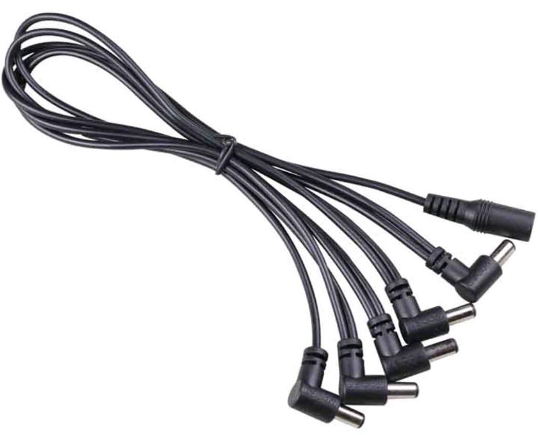 Mooer Pdc5A Multi Dc Power Cable, 5 Right Angle Connector