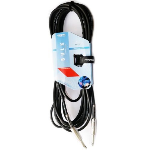 PROEL BULKLU6 6 METRE BLACK 6.3MM MONO JACK INSTRUMENT CABLE