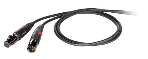 PROEL DHG240LU5 Bal.Cable 3P XLR F-3P XLR M BK 5M,Black