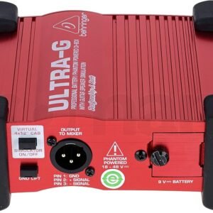 67ed2bf134b59648566a27b101c1d673bdd8be91c5891ef97a729.jpg Behringer Ultra-G GI100 Professional Battery/Phantom Powered DI-Box with Guitar Speaker Emulation, 10Hz-160kHz Frequency Response