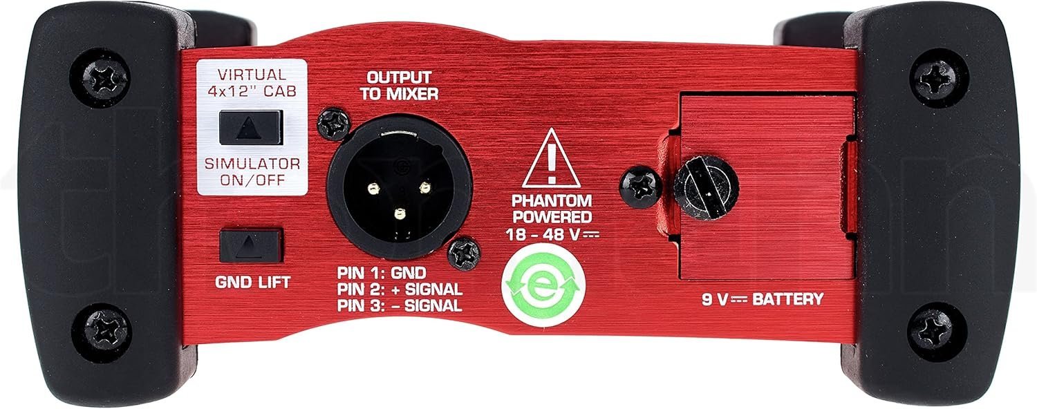 67ed2bf2d6e805b85581d6b7ab5b009da4ffd639c245e122a8d36.jpg Behringer Ultra-G GI100 Professional Battery/Phantom Powered DI-Box with Guitar Speaker Emulation, 10Hz-160kHz Frequency Response