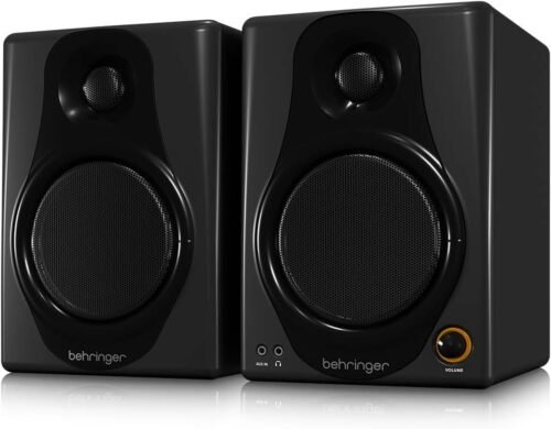 67ed2d1edebe388c513b74cbfbc53c53321cf35fc172a8776b7f1.jpg Behringer MEDIA 40USB High-Resolution,150 Watt Bi-Amped Digital Monitor Speakers with USB Input