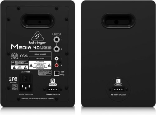 67ed2d207ed56601da7d1194e6bfcb0aeded57d9ef1c42e6eb804.jpg Behringer MEDIA 40USB High-Resolution,150 Watt Bi-Amped Digital Monitor Speakers with USB Input