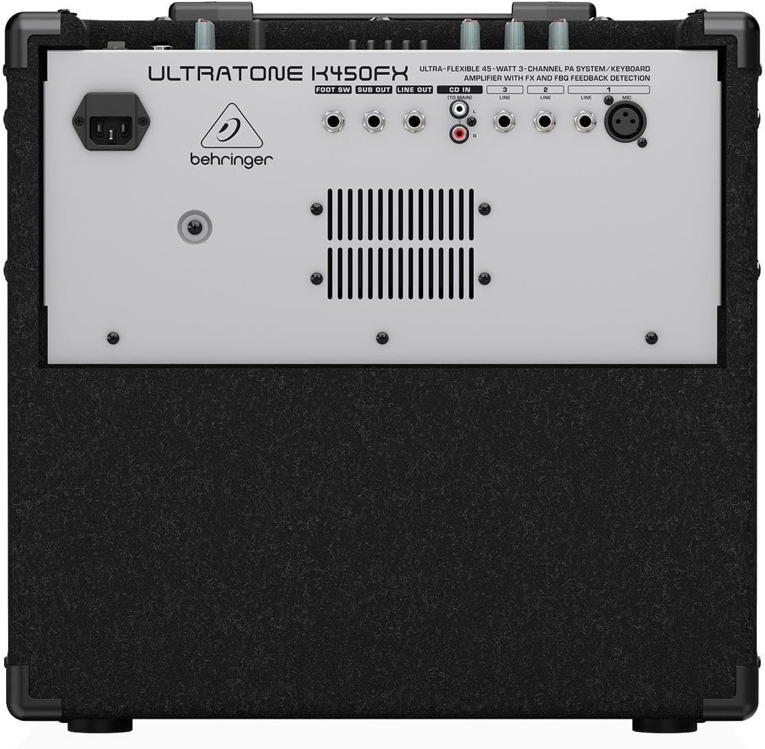 67ed2e7becb60627ba7fb34386ed144e603b57e719a2e8deea105.jpg Behringer Ultratone K450FX - 45W 10" Keyboard Amp (K450FXd1)