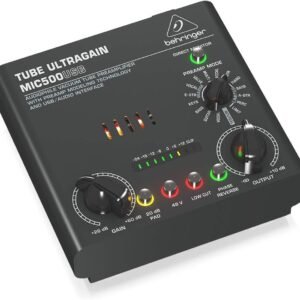 67ed2ea3c761d829152d03b90a3e5e62becaff8a2678f02e1b6d6.jpg Behringer TUBE ULTRAGAIN MIC500USB Audiophile Vacuum Tube Preamplifier with Preamp Modeling Technology and USB/Audio Interface