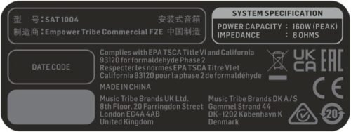 Behringer PA System, Black (SAT 1004)