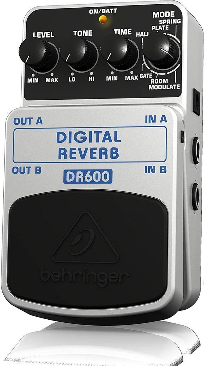 67ed333aa23baab047e81520b8061d74e7f26417afd2ff2768bb7.jpg Behringer DR600 DIGITAL REVERB Digital Stereo Reverb Effects Pedal
