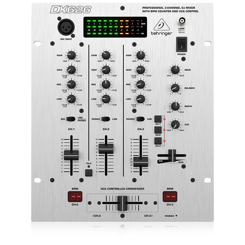 67ed4e106e845e2af6428cceb3c8741843903bc6e13b5decc7703.jpg Behringer DX626 DJ Mixer (3 Channels)