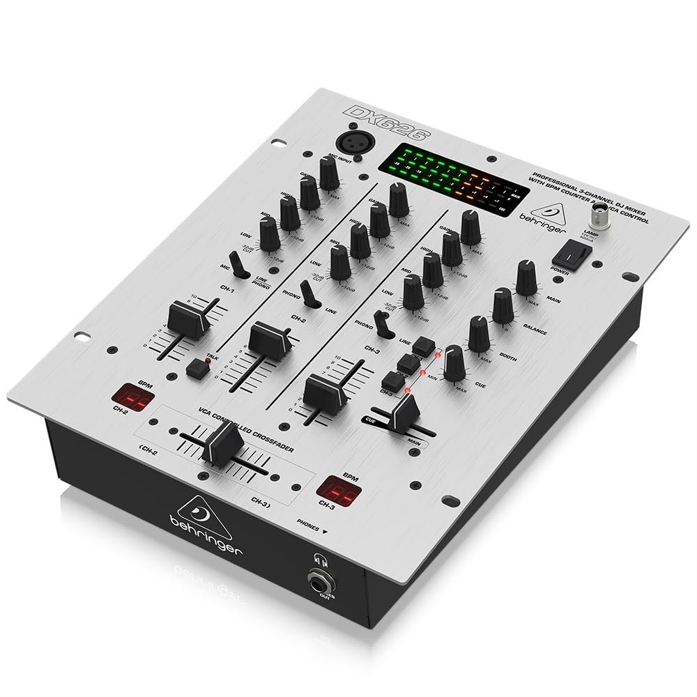 67ed4e12e54a2100c672845dafa94c5604dfce343a910dac99ea1.jpg Behringer DX626 DJ Mixer (3 Channels)
