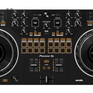 67ee2e177e42e46d938d571771744185b3a5d0ce90f09e6200b13.jpg Pioneer DDJ-REV1 Scratch-style 2-channel DJ controller for Serato DJ Lite (Black)