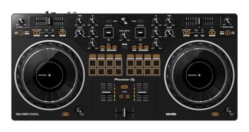 67ee2e177e42e46d938d571771744185b3a5d0ce90f09e6200b13.jpg Pioneer DDJ-REV1 Scratch-style 2-channel DJ controller for Serato DJ Lite (Black)
