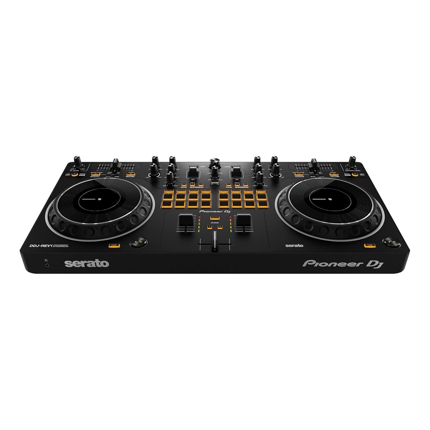 67ee2e18afae72908480fe0d7583008aa9b3e057fddcb2115cc82.jpg Pioneer DDJ-REV1 Scratch-style 2-channel DJ controller for Serato DJ Lite (Black)