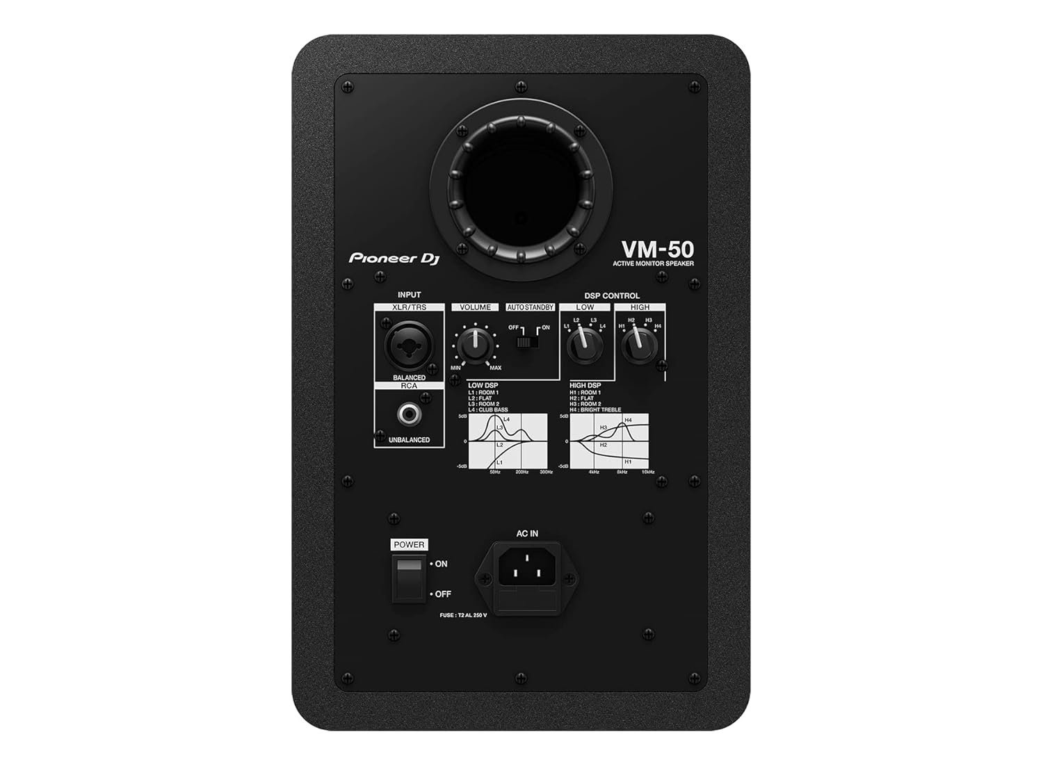 Pioneer VM-50 5-Inch Active Monitor Coaxial Speaker Single - Black