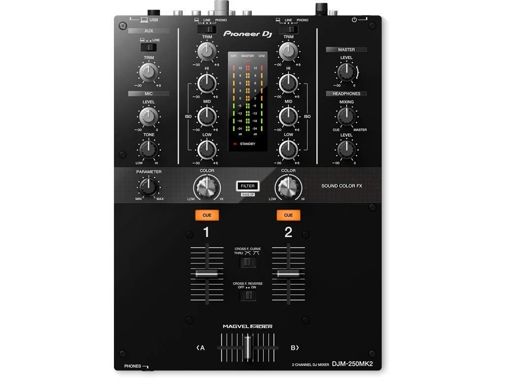 Pioneer DJM-250MK2 2-Channel DJ Mixer - Black